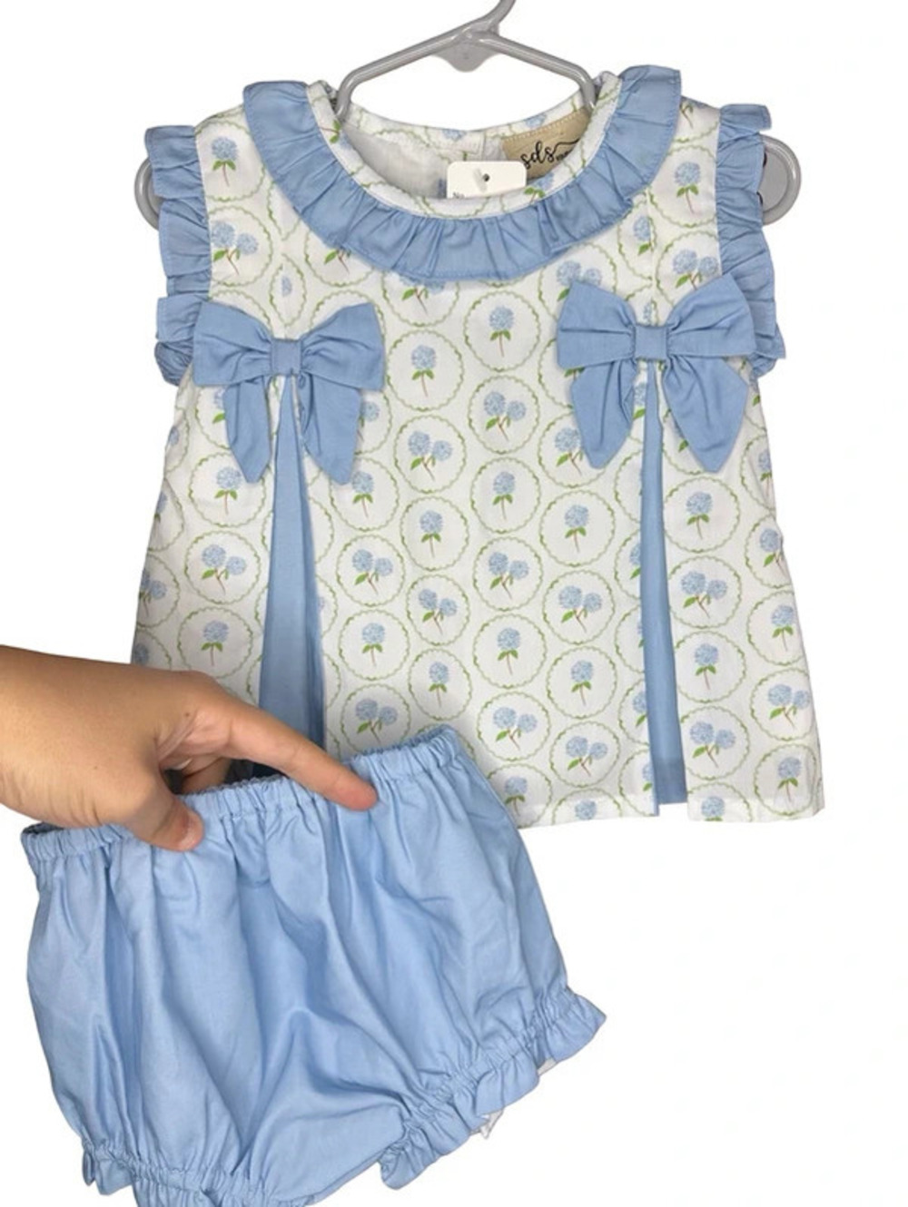 Hydrangea Bow Outfit Set